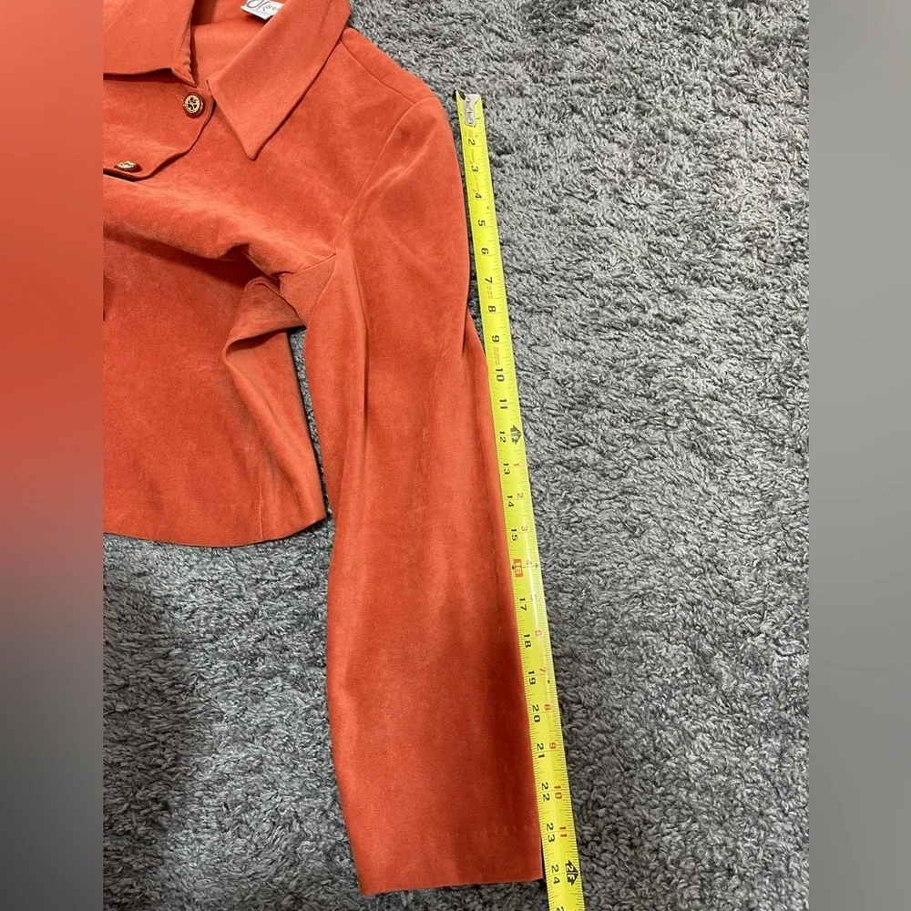 Dressbarn Rust Suede like blouse or jacket women’s size small - Picture 12 of 14
